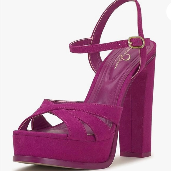 Jessica Simpson Womens Giddings Buckle Strappy Platform Sandals - Picture 1 of 13